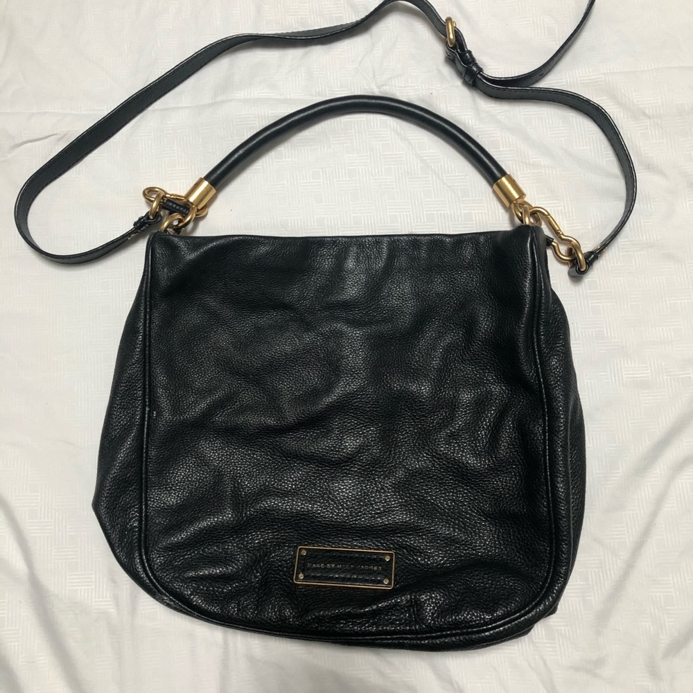 Marc by Marc Jacobs black leather shoulder bag